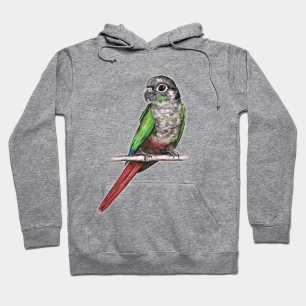 Green-cheeked conure Hoodie by Bwiselizzy